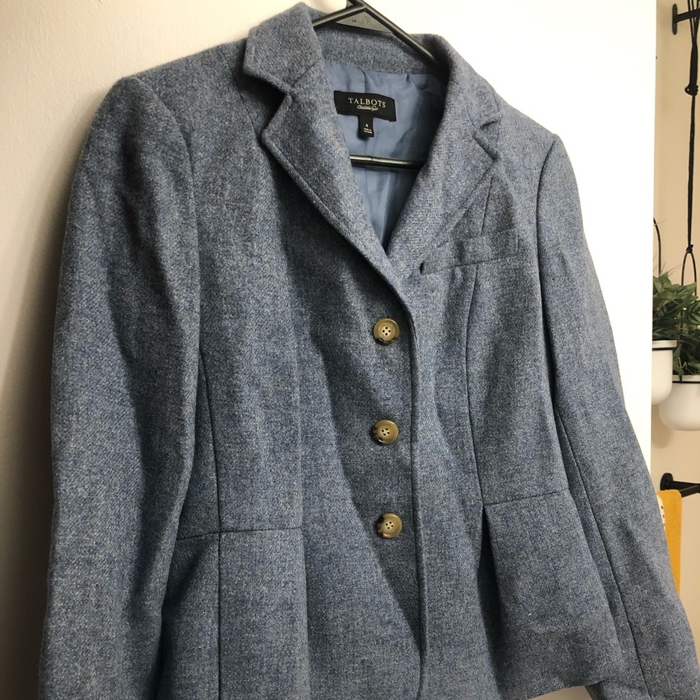 Talbots light blue blazer, size 4
